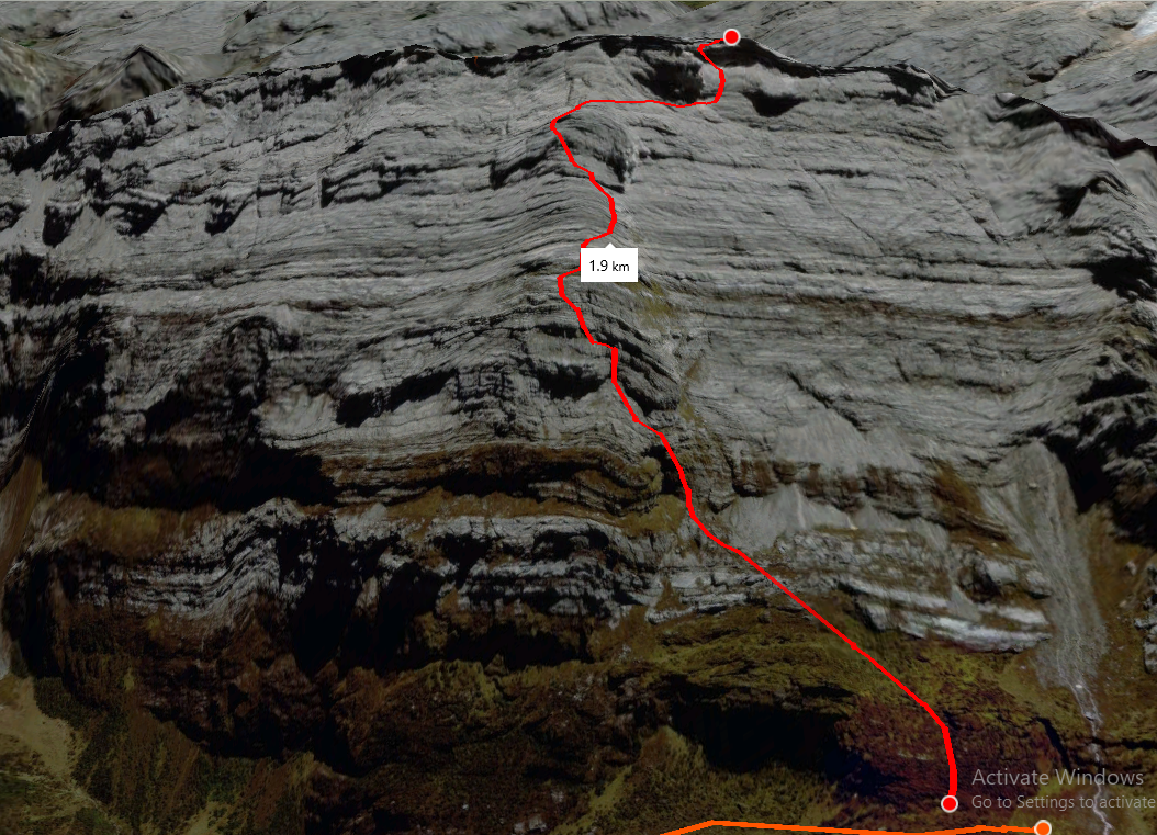CLIMBING ROUTE New route from south